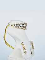 Aanura Kundan Choker Necklace Set with Matching Earrings