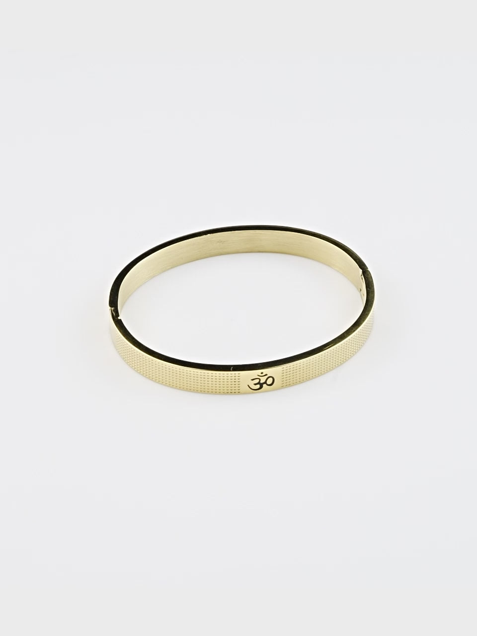 18K Gold Om Textured Anti-Tarnish Waterproof Kada