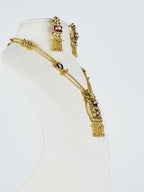 Aanura Temple Long Necklace & Earrings Heritage Set