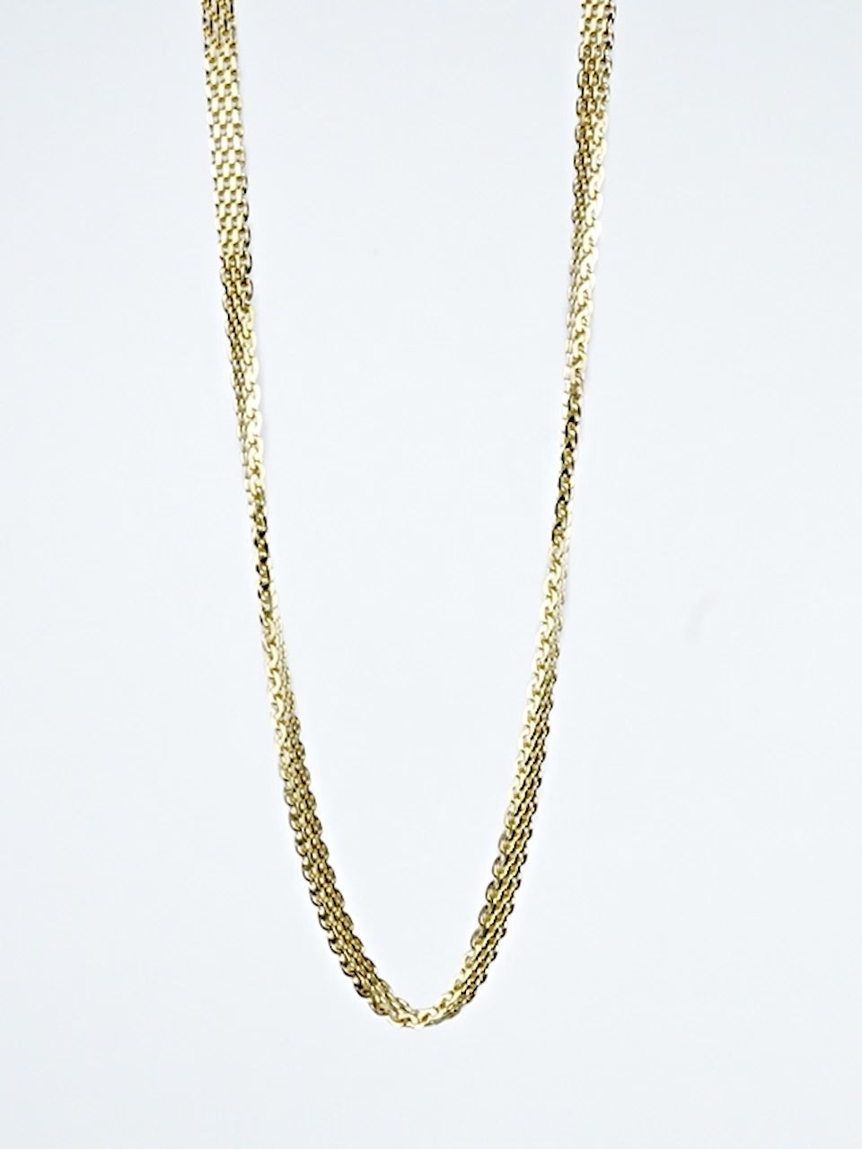 18K Gold Plated Waterproof Anti Tarnish Weave Chain