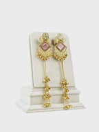 Aanura Gold Plated Royal Drop Jhumka Earrings