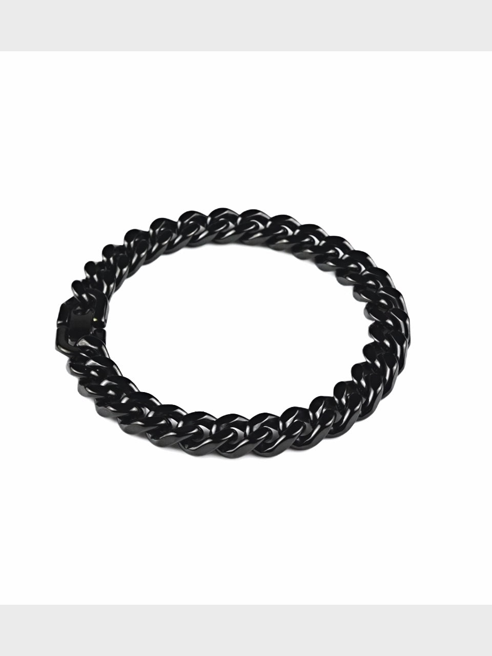 Black Plated Anti Tarnish Waterproof Curb Bracelet