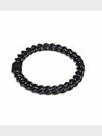 Black Plated Anti Tarnish Waterproof Curb Bracelet