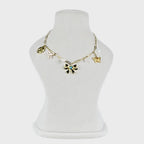 Aanura Gold Charm Necklace with Bow & Butterfly