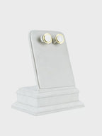 Aanura Dual Tone Round Stud Earrings