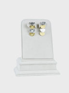 Aanura Solaris Fan Cascade Earrings – Dual-Tone Stainless Steel