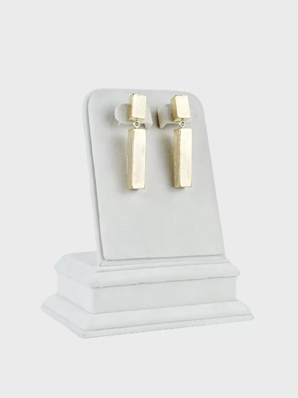 Aanura Geometric Gold Bar Earrings
