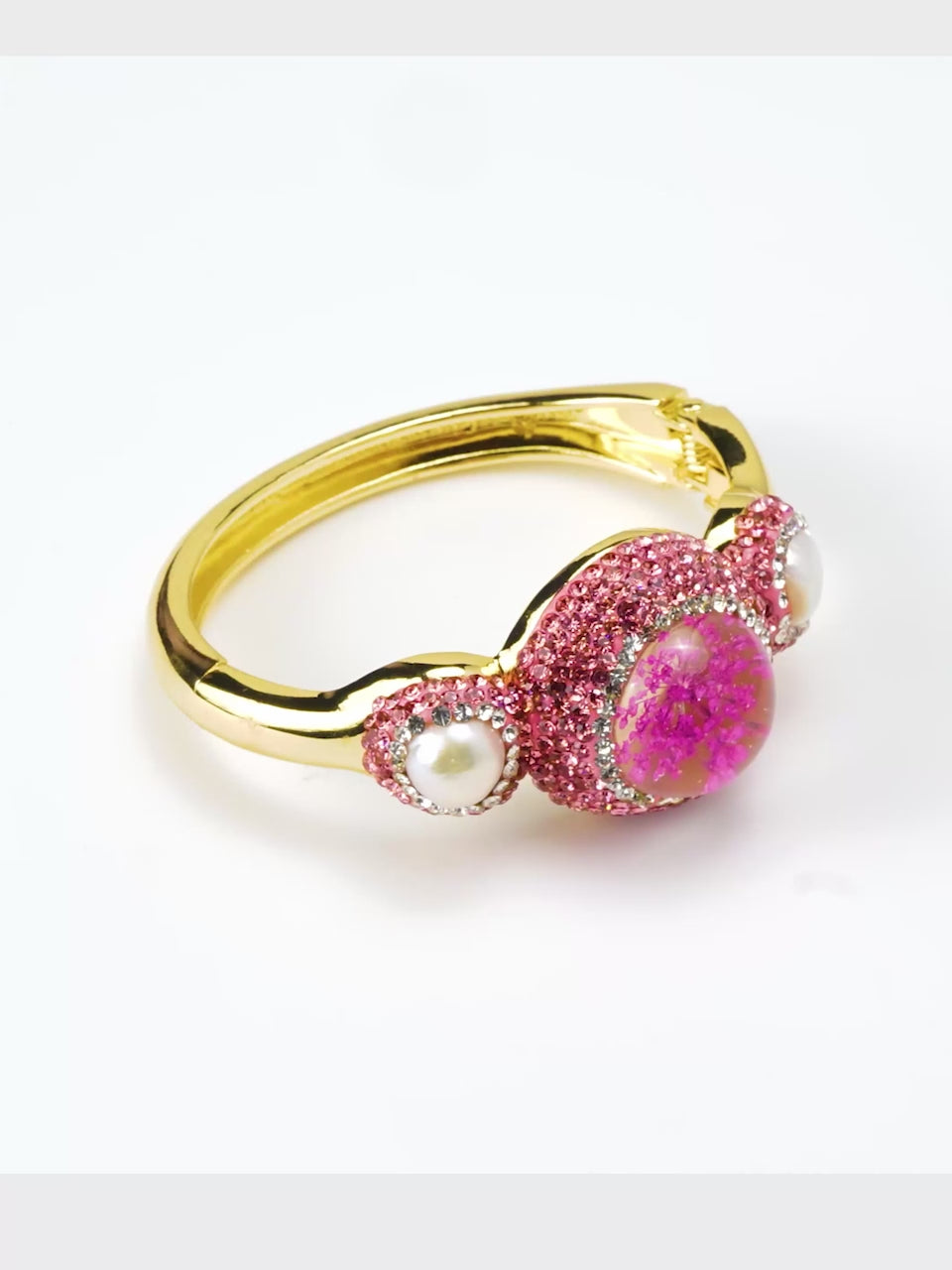 Aanura Gold Stainless Steel Statement Bangle Bracelet