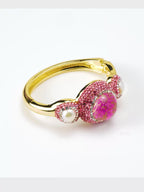 Aanura Gold Stainless Steel Statement Bangle Bracelet