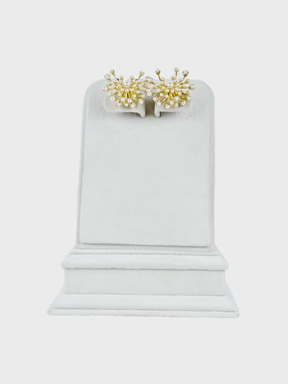 Aanura Pearl Starburst Gold Earrings
