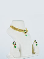 Aanura Elegant Kundan Choker Necklace with Earrings
