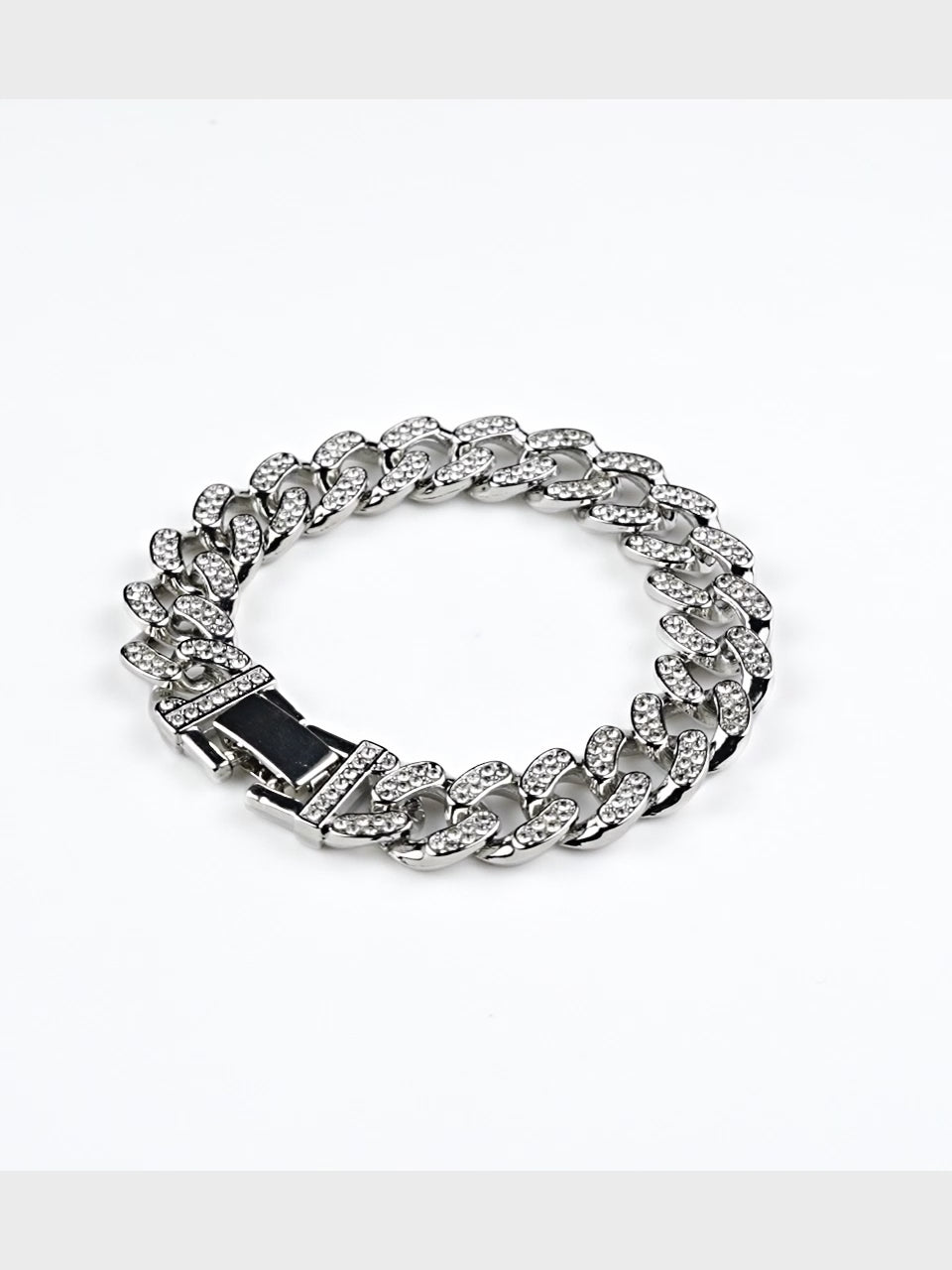 Rhodium Plating Anti Tarnish Waterproof Pavé Bracelet