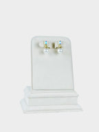 18k Gold-Plated Crystal Pearl Dangle Earrings