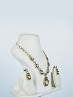 Aanura Long Kundan Necklace with Statement Pendant