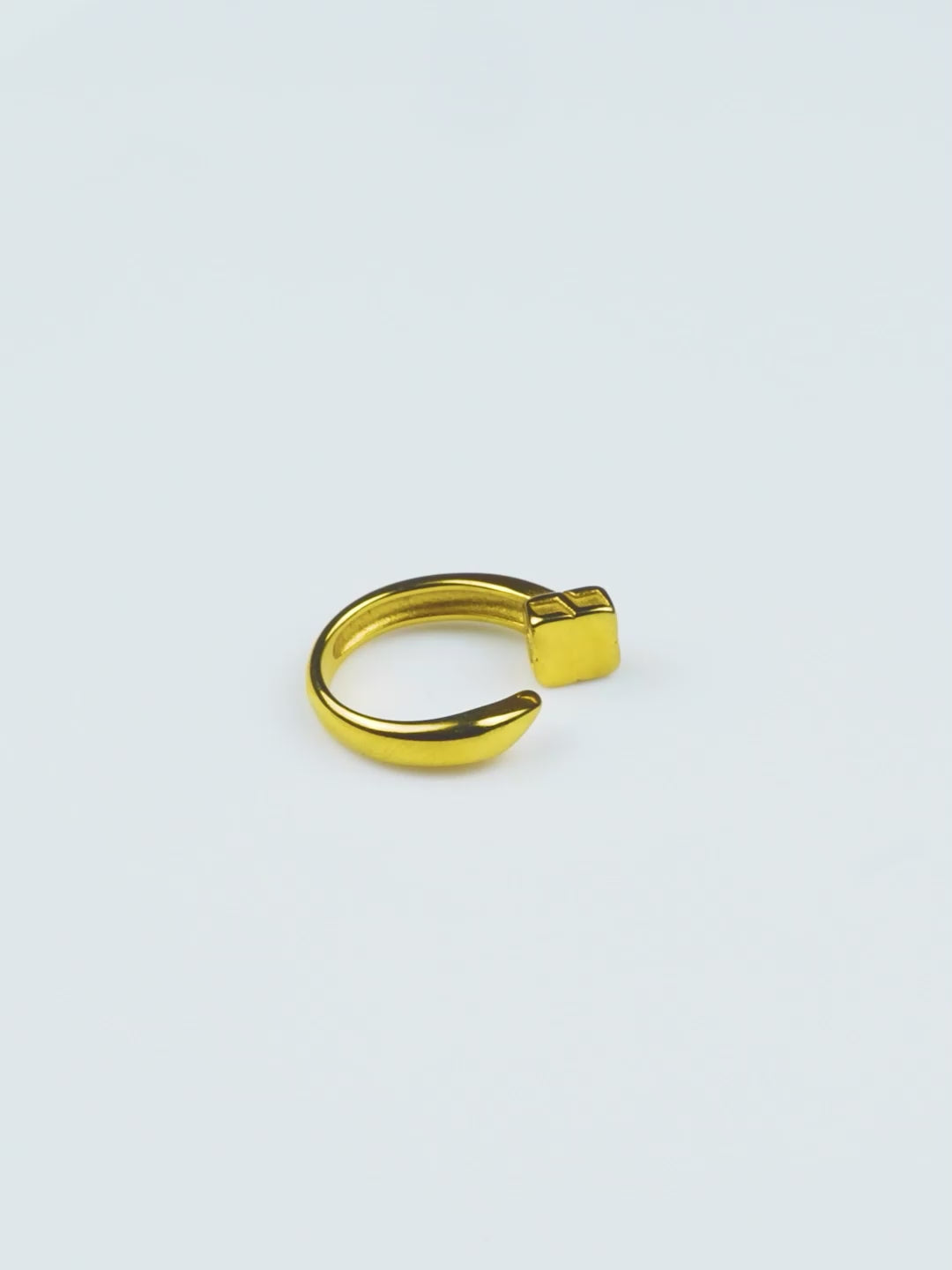 Minimal Nail Open Anti-Tarnish Waterproof Steel Ring