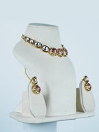 Aanura Gold Traditional Necklace & Earring Set