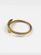 18K Gold-Plated Twisted Cuff Waterproof Hypoallergenic Steel Bracelet