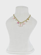 Aanura Gold Charm Necklace with Butterfly & Beads