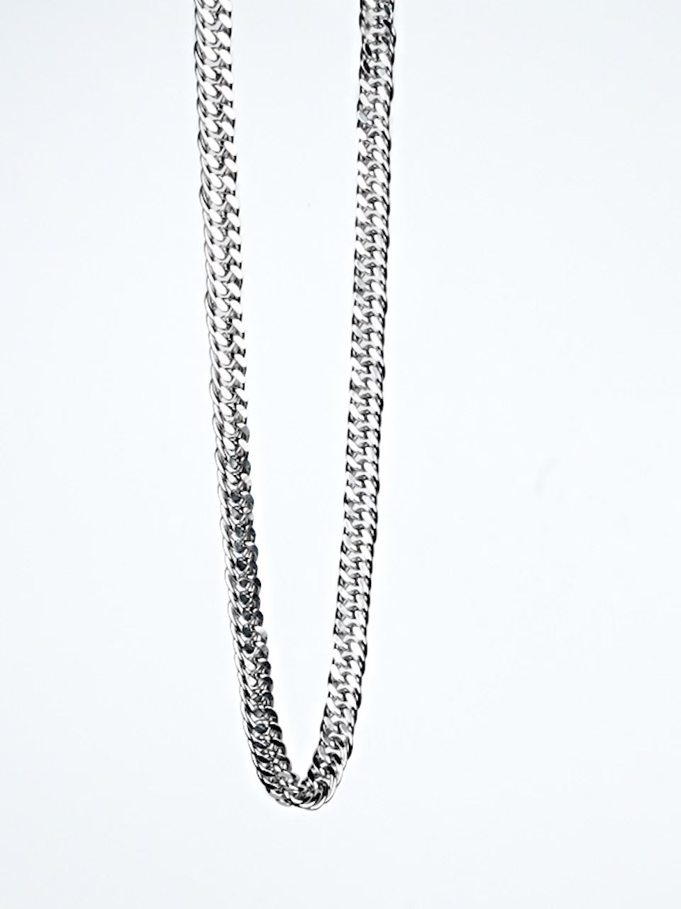 Rhodium Plating Anti Tarnish Waterproof Bold Curb Chain