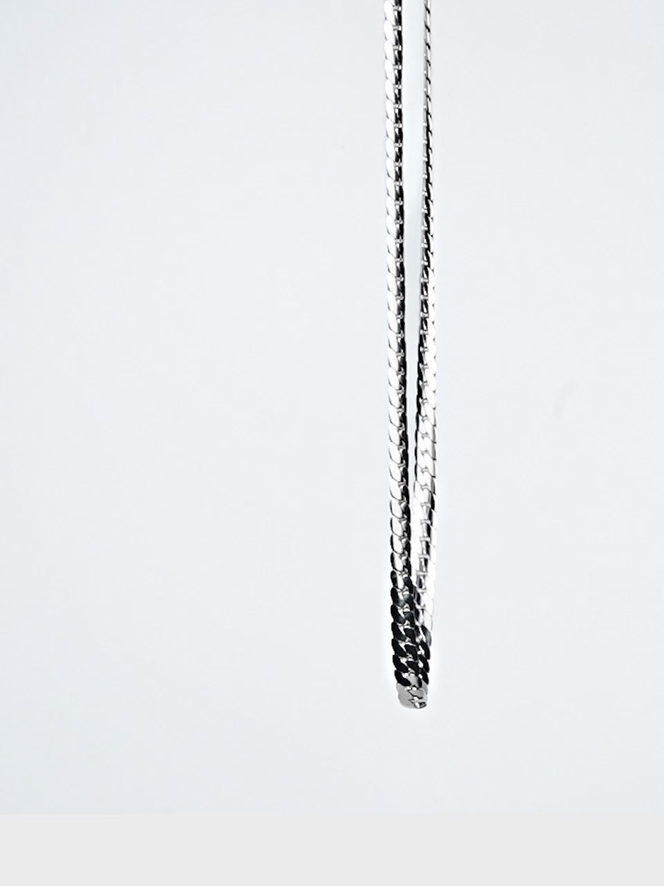 Rhodium Plating Anti Tarnish Waterproof Cuban Chain