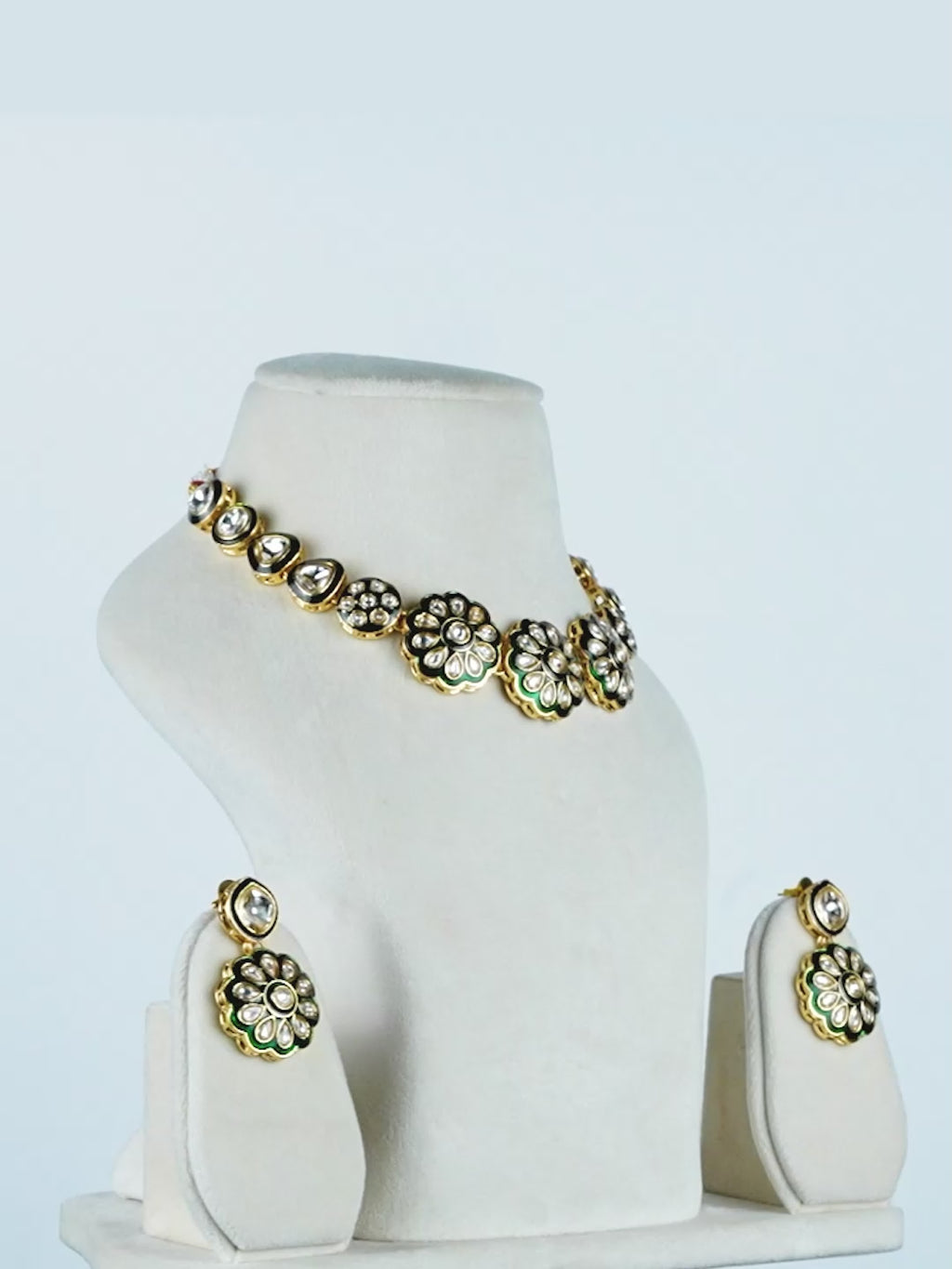 Aanura Gold Plated Floral Necklace Set