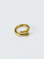 18K Gold Plated Nail Style Anti-Tarnish Waterproof Ring