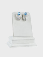 Aanura Blue Crystal Radiant Drop Earrings