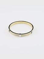 18K Gold & Rhodium Dual Wire Anti-Tarnish Waterproof Kada