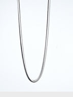 Rhodium Plating Anti Tarnish Waterproof Flat Chain