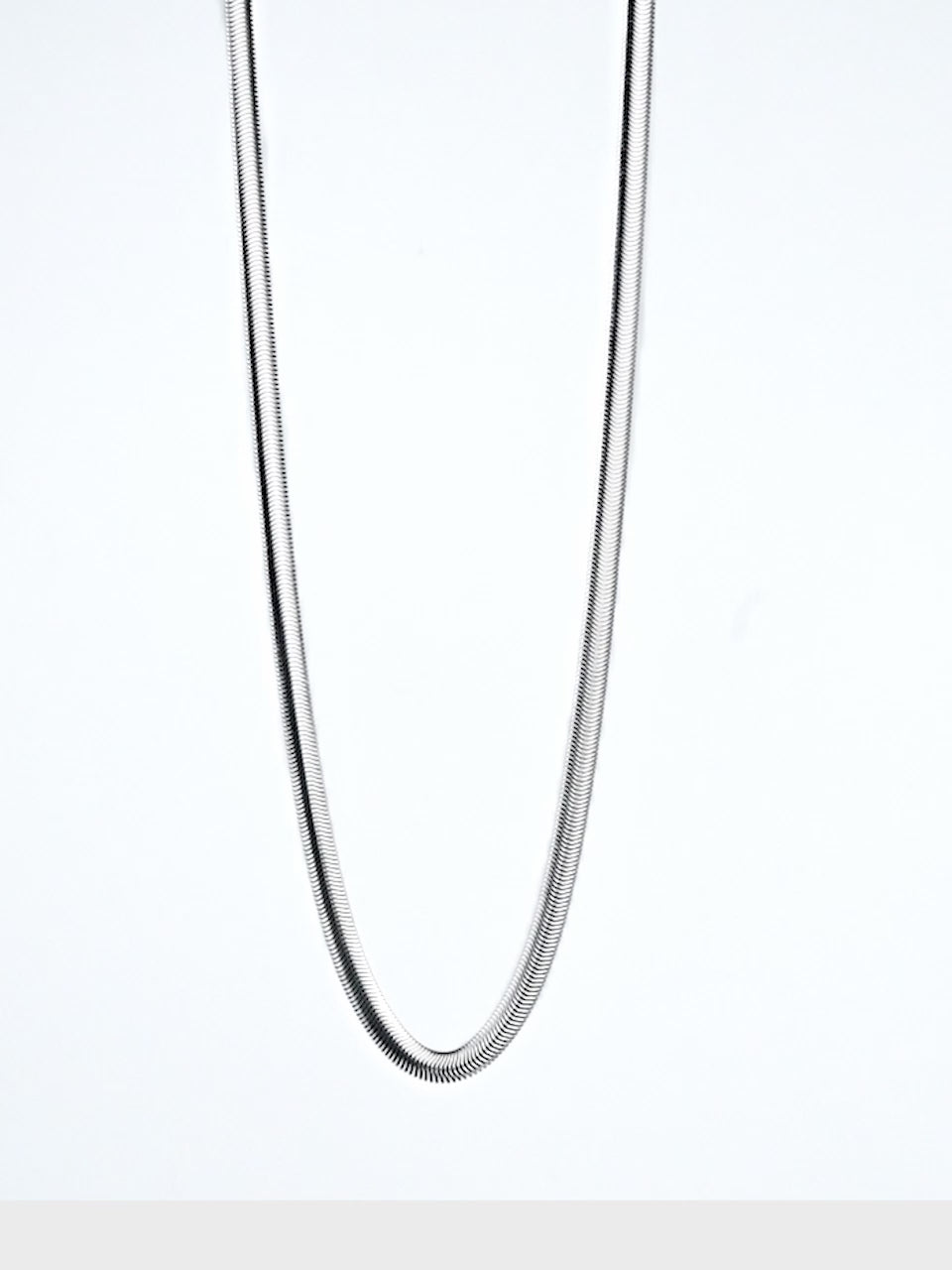 Rhodium Plating Anti Tarnish Waterproof Flat Chain