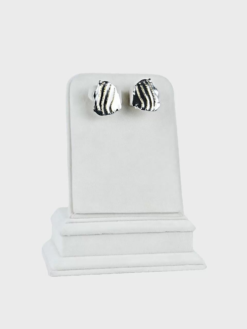 Aanura Molten Wave Dual-Tone Earrings