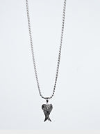 Rhodium Plated Angel Wings Anti-Tarnish Waterproof Chain