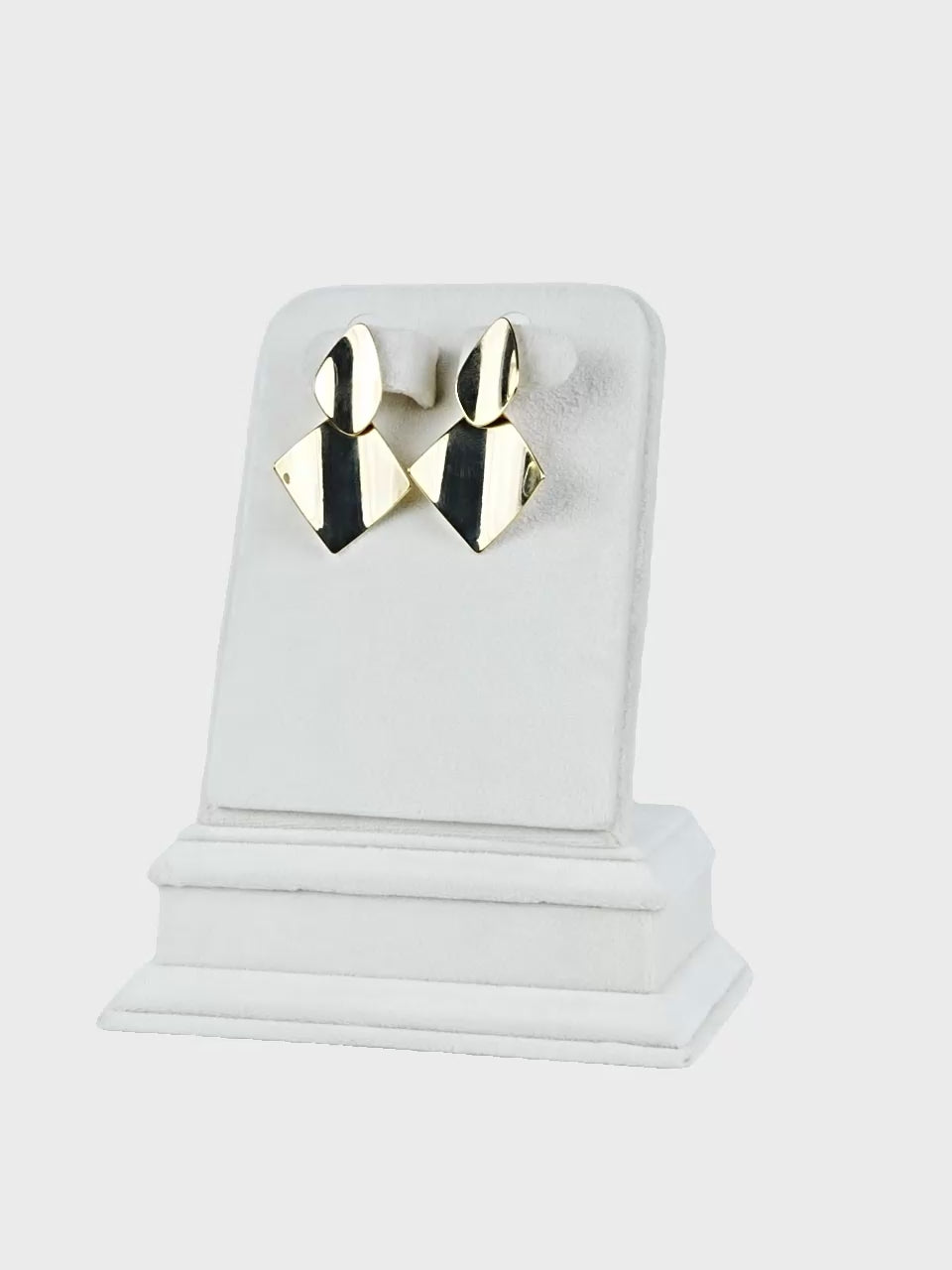 Aanura Modern Geometric Gold Statement Earrings