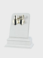 Aanura Modern Geometric Gold Statement Earrings