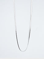 Rhodium plated Herringbone Anti-Tarnish Waterproof Chain
