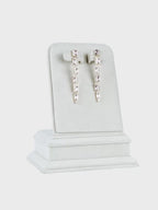 Aanura Lavender Crystal Long Drop Earrings