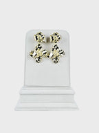 Aanura Bold Golden Floral Drop Earrings