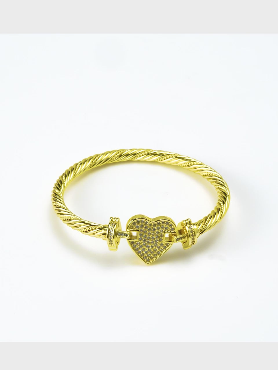 Aanura Luxe Clover Lock Statement Bracelet