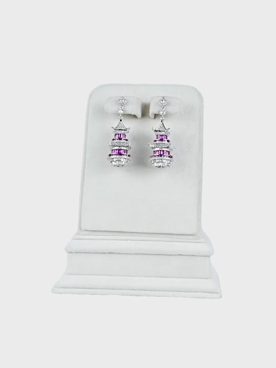 Aanura Ruby Pagoda-Inspired Statement Earrings