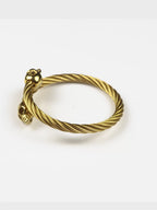 18K Gold-Plated Skull Cuff Waterproof Hypoallergenic Steel Bracelet