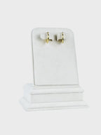 Aanura Gold Plated Textured Hoop Earrings