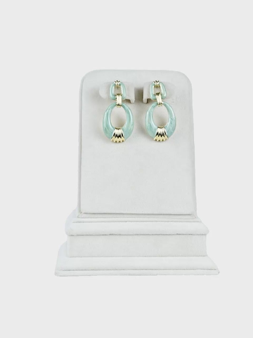 Aanura Jade Oval Abstract Earrings