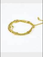 Aanura Layered Chain Gold Plated Bracelet