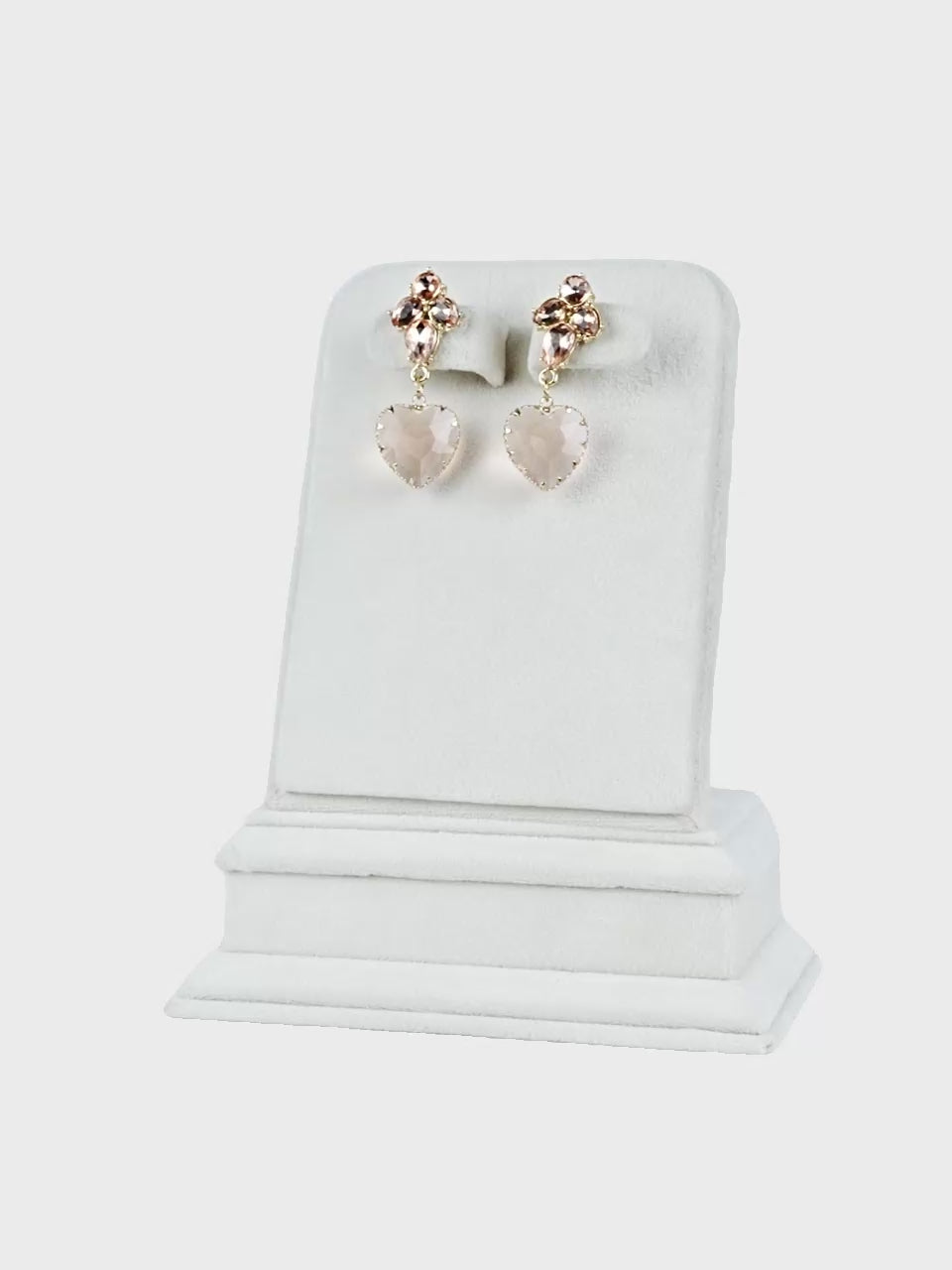 Aanura Black Heart Gemstone Drop Earrings