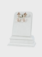 Aanura Black Heart Gemstone Drop Earrings