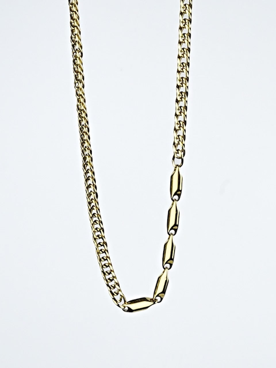 18K Gold Plated Anti Tarnish Waterproof Curb Chain