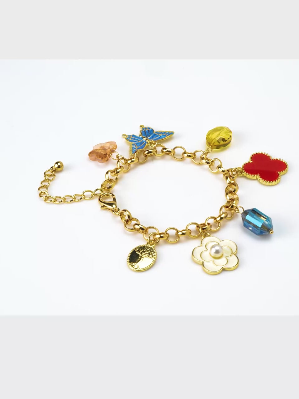 Aanura Multicolor Charm Butterfly Bracelet
