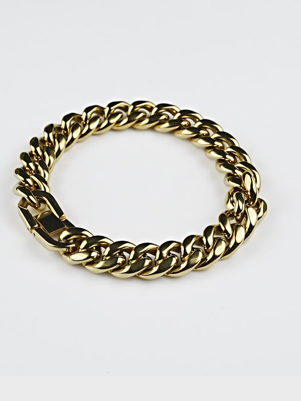 18K Gold Plated Anti Tarnish Waterproof Curb Bracelet