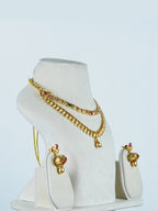 Aanura Gold Plated Dual-Layer Necklace Set