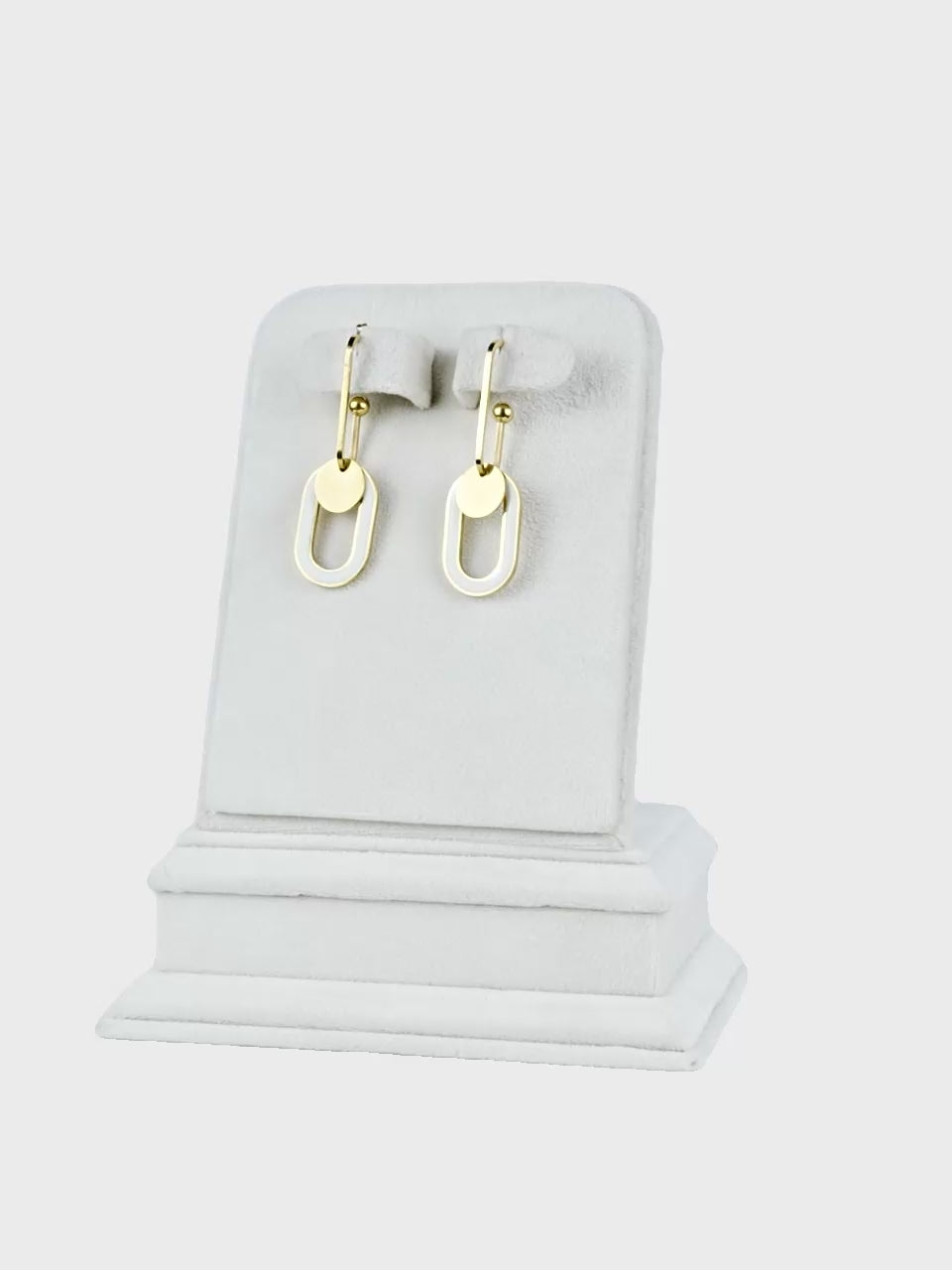 Aanura Minimal Geometric Gold Drop Earrings